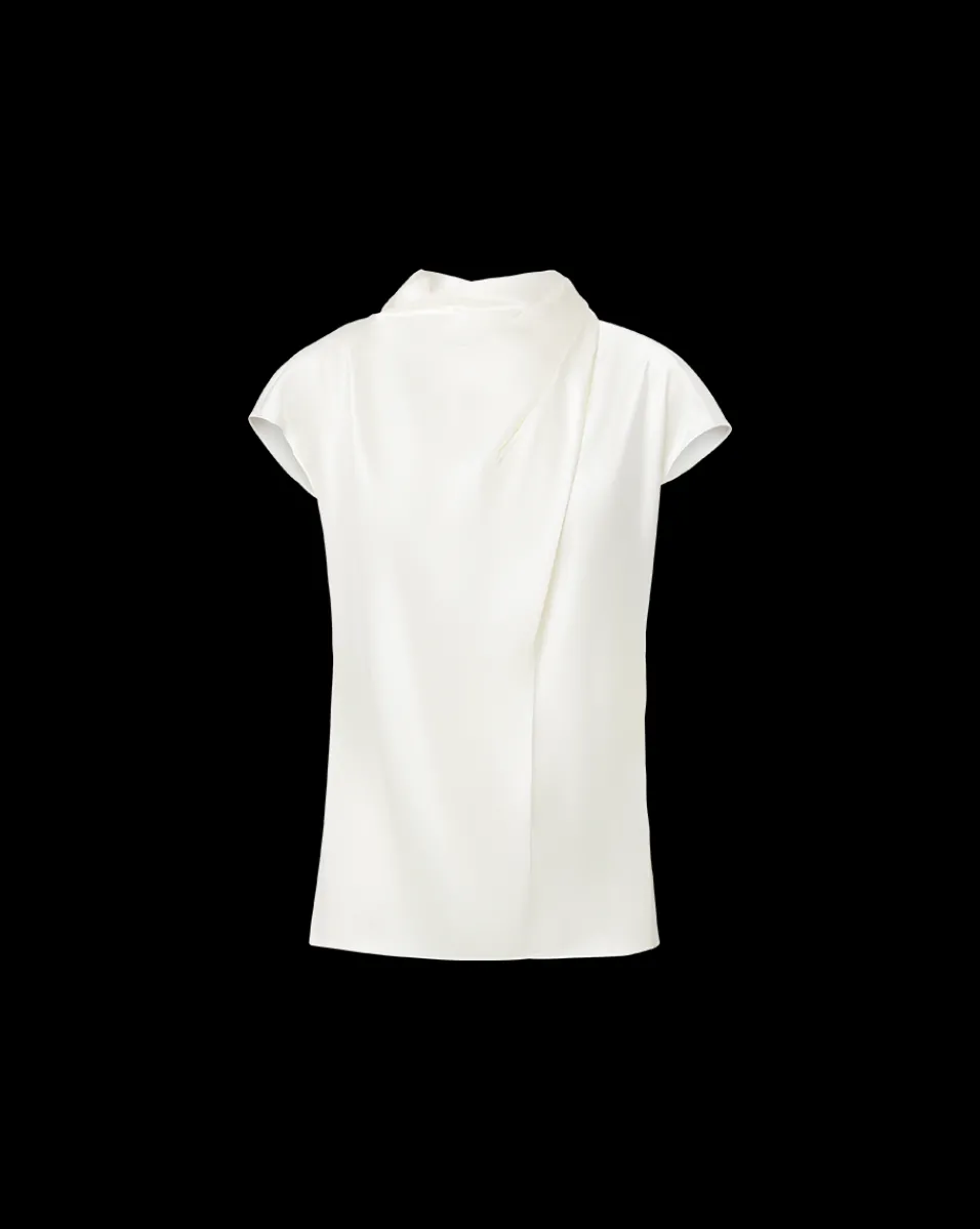 Veronica Beard Tops|Party Dressing*Leilany High Neck Silk Top in Ivory