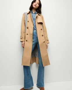 Veronica Beard Jackets & Outerwear*Liam Patchwork Trench Coat in Khaki/Black