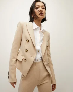 Veronica Beard Tops*Libby Poplin Button-Down Shirt White