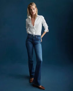 Veronica Beard Tops*Libby Poplin Button-Down Shirt White
