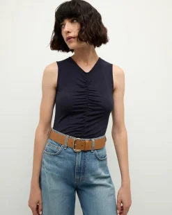 Veronica Beard Accessories|The Gift Guide*Lidia Leather Belt in Tan
