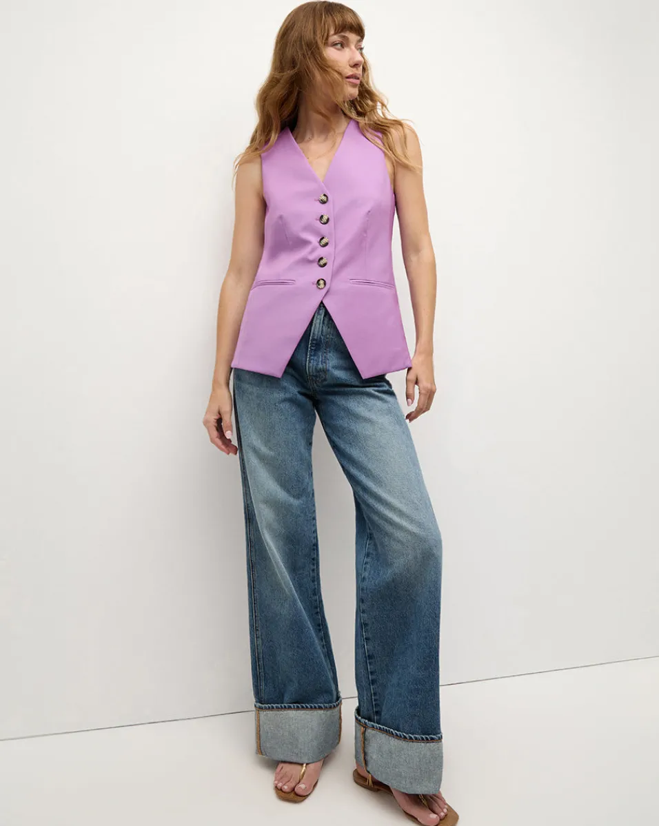Veronica Beard Jackets & Outerwear|Tops*Liff Vest in Purple | Blazer Vest OrchidDusk