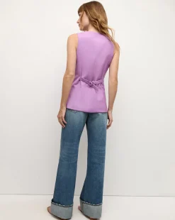 Veronica Beard Jackets & Outerwear|Tops*Liff Vest in Purple | Blazer Vest OrchidDusk