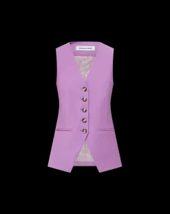 Veronica Beard Jackets & Outerwear|Tops*Liff Vest in Purple | Blazer Vest OrchidDusk