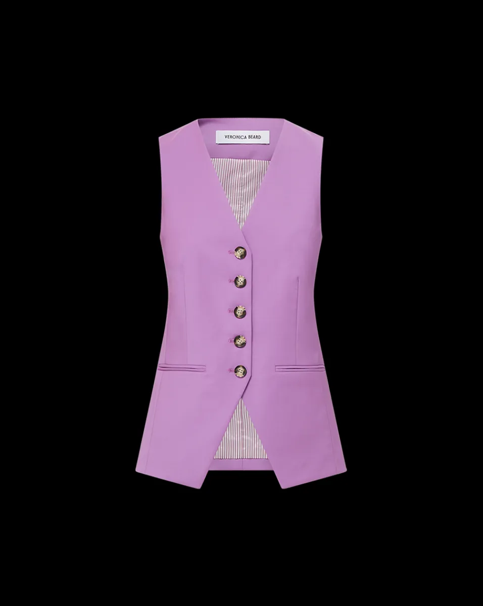 Veronica Beard Jackets & Outerwear|Tops*Liff Vest in Purple | Blazer Vest OrchidDusk