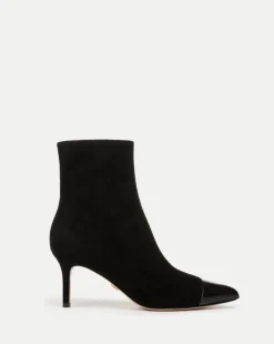Veronica Beard Boots & Booties|The Veronicas' Favorites*Lisa Cap-Toe Heeled Ankle Boot in Black