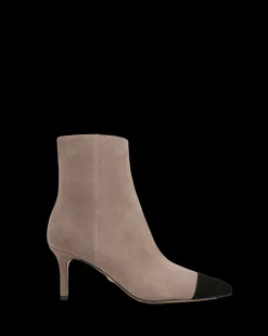 Veronica Beard Boots & Booties|The Veronicas' Favorites*Lisa Cap-Toe Heeled Boots in Taupe & Black Taupe/Black