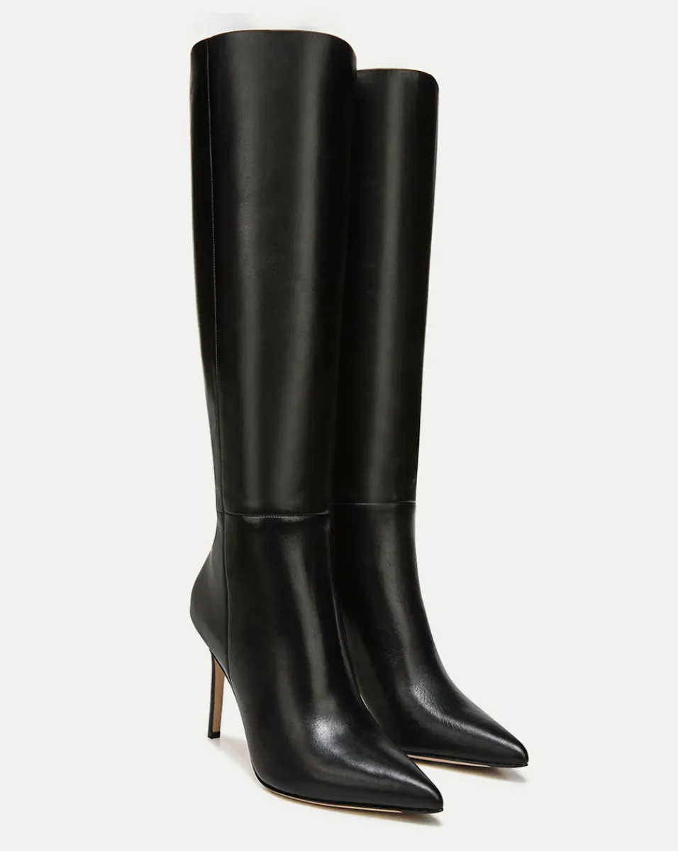 Veronica Beard Extended Sizes|Boots & Booties*Lisa Leather Tall Boot Wide-Calf Black