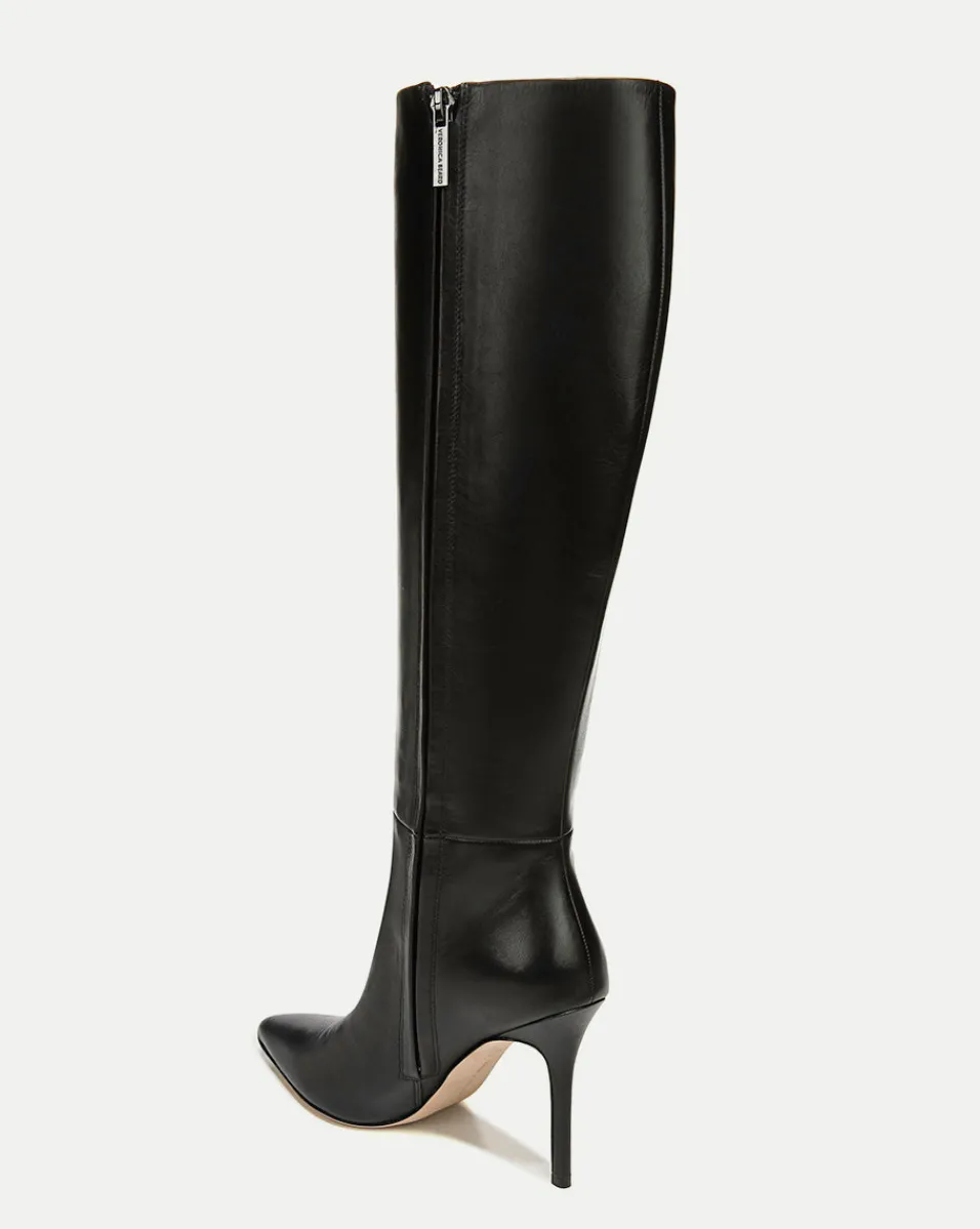 Veronica Beard Extended Sizes|Boots & Booties*Lisa Leather Tall Boot Wide-Calf Black