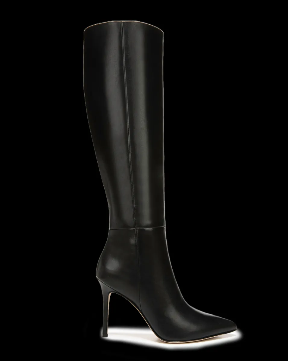 Veronica Beard Extended Sizes|Boots & Booties*Lisa Leather Tall Boot Wide-Calf Black