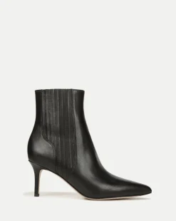 Veronica Beard Boots & Booties|Vb Classics*Lisa Mid-Heel Leather Bootie Black