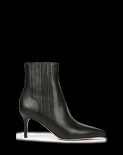 Veronica Beard Boots & Booties|Vb Classics*Lisa Mid-Heel Leather Bootie Black