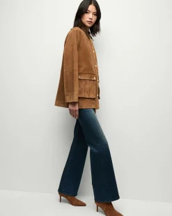 Veronica Beard Boots & Booties|Vb Classics*Lisa Mid-Heel Suede Bootie in Hazelwood