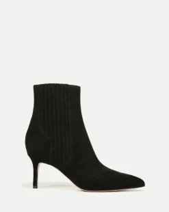 Veronica Beard Boots & Booties|Vb Classics*Lisa Mid-Heel Suede Bootie in Black
