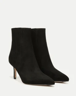 Veronica Beard Boots & Booties|Vb Classics*Lisa Mid-Heel Suede Bootie in Black