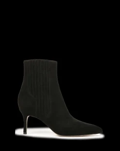 Veronica Beard Boots & Booties|Vb Classics*Lisa Mid-Heel Suede Bootie in Black