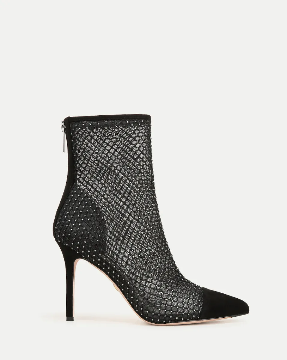 Veronica Beard Boots & Booties|The Veronicas' Favorites*Lisa Rhinestone Mesh Bootie in Black