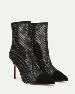 Veronica Beard Boots & Booties|The Veronicas' Favorites*Lisa Rhinestone Mesh Bootie in Black