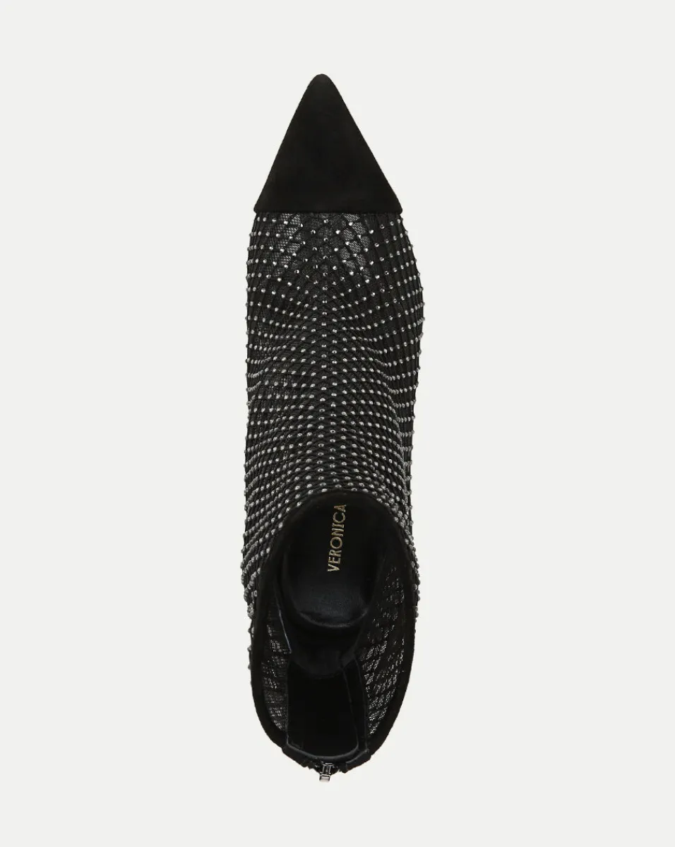 Veronica Beard Boots & Booties|The Veronicas' Favorites*Lisa Rhinestone Mesh Bootie in Black