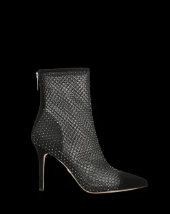 Veronica Beard Boots & Booties|The Veronicas' Favorites*Lisa Rhinestone Mesh Bootie in Black