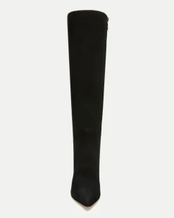 Veronica Beard Extended Sizes|Boots & Booties*Lisa Suede Tall Boot Wide Calf Black