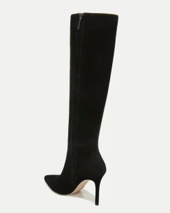 Veronica Beard Extended Sizes|Boots & Booties*Lisa Suede Tall Boot Wide Calf Black