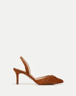 Veronica Beard Pumps*Lisbeth Suede Slingback Pump in Caramel