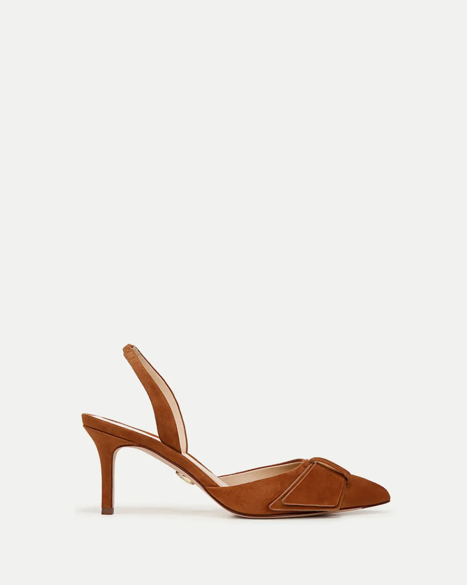 Veronica Beard Pumps*Lisbeth Suede Slingback Pump in Caramel