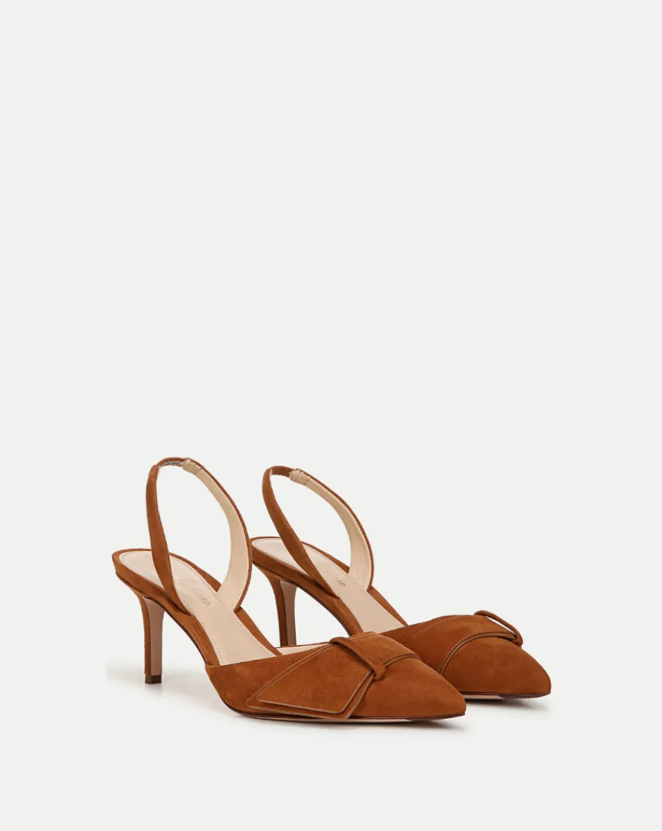 Veronica Beard Pumps*Lisbeth Suede Slingback Pump in Caramel