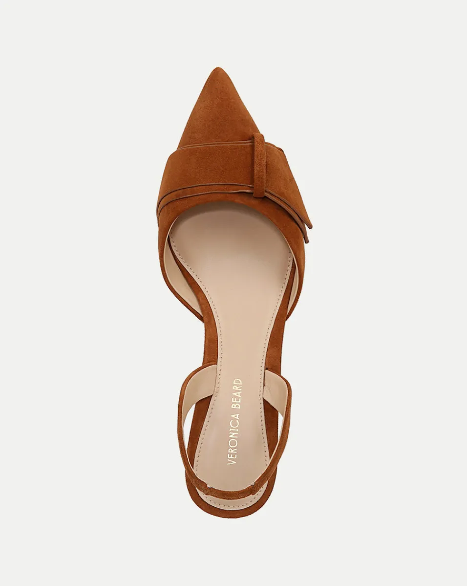 Veronica Beard Pumps*Lisbeth Suede Slingback Pump in Caramel