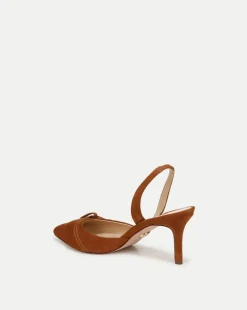 Veronica Beard Pumps*Lisbeth Suede Slingback Pump in Caramel