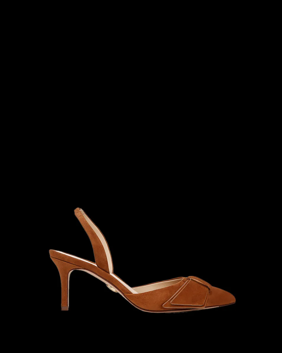 Veronica Beard Pumps*Lisbeth Suede Slingback Pump in Caramel