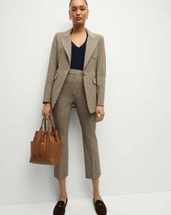Veronica Beard Jackets & Outerwear|Matching Sets*Livvy Dickey Jacket | Houndstooth Blazer Sand/Black