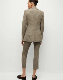 Veronica Beard Jackets & Outerwear|Matching Sets*Livvy Dickey Jacket | Houndstooth Blazer Sand/Black