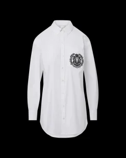 Veronica Beard Tops|Vb Classics*Lloyd Logo Crest Button-Down Shirt White