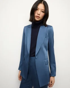Veronica Beard Jackets & Outerwear|Matching Sets*Long And Lean Dickey Jacket in Blue Stone BlueStone