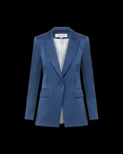Veronica Beard Jackets & Outerwear|Matching Sets*Long And Lean Dickey Jacket in Blue Stone BlueStone
