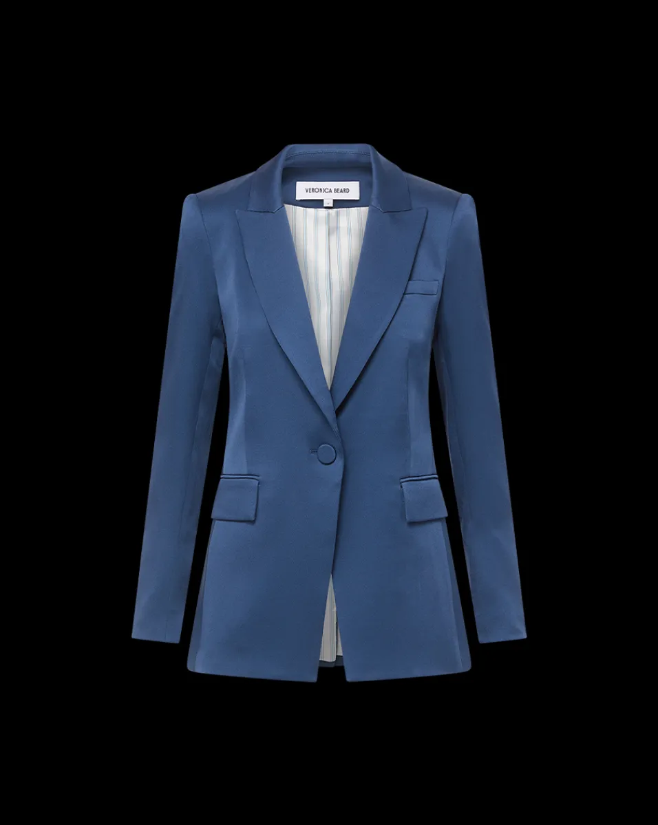 Veronica Beard Jackets & Outerwear|Matching Sets*Long And Lean Dickey Jacket in Blue Stone BlueStone