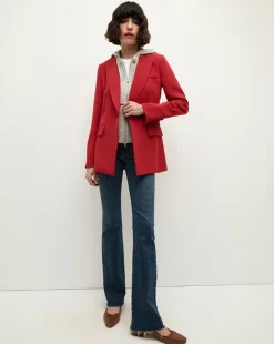Veronica Beard Jackets & Outerwear|Matching Sets*Long and Lean Dickey Jacket in Red Crimson
