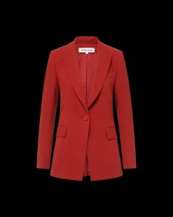Veronica Beard Jackets & Outerwear|Matching Sets*Long and Lean Dickey Jacket in Red Crimson
