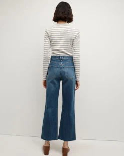 Veronica Beard Tops*Long Sleeve Pruitt Tee in Off-White Multi Off-WhiteMulti