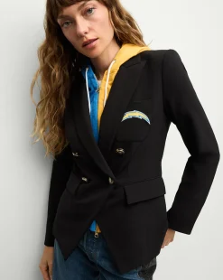 Veronica Beard Jackets & Outerwear|The Gift Guide*Los Angeles Chargers Dickey Jacket in Black/Gold LosAngelesChargers