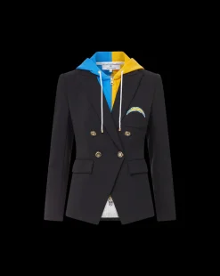 Veronica Beard Jackets & Outerwear|The Gift Guide*Los Angeles Chargers Dickey Jacket in Black/Gold LosAngelesChargers