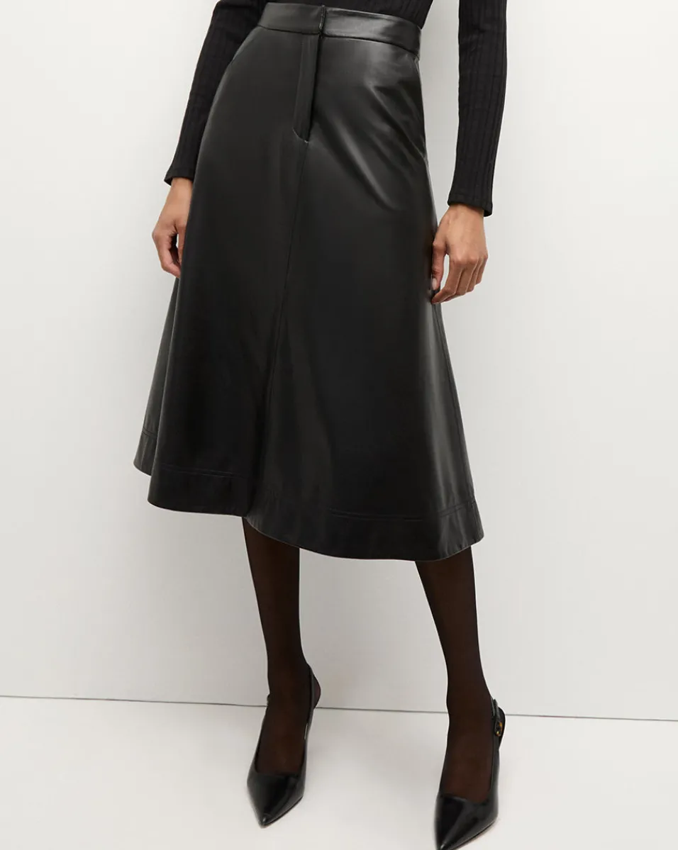 Veronica Beard Skirts & Shorts*Louise Vegan Leather Skirt in Black