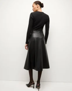 Veronica Beard Skirts & Shorts*Louise Vegan Leather Skirt in Black