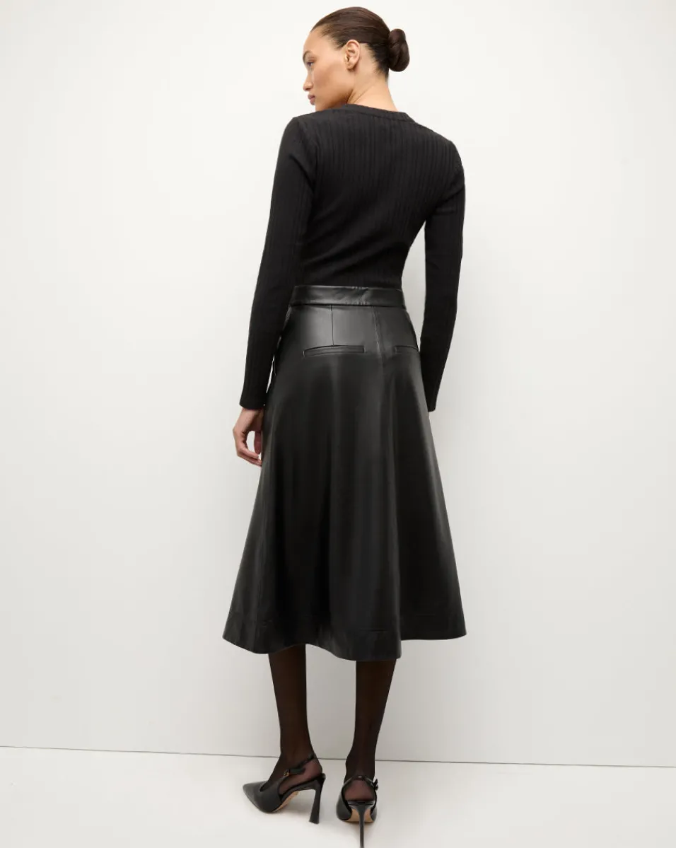 Veronica Beard Skirts & Shorts*Louise Vegan Leather Skirt in Black