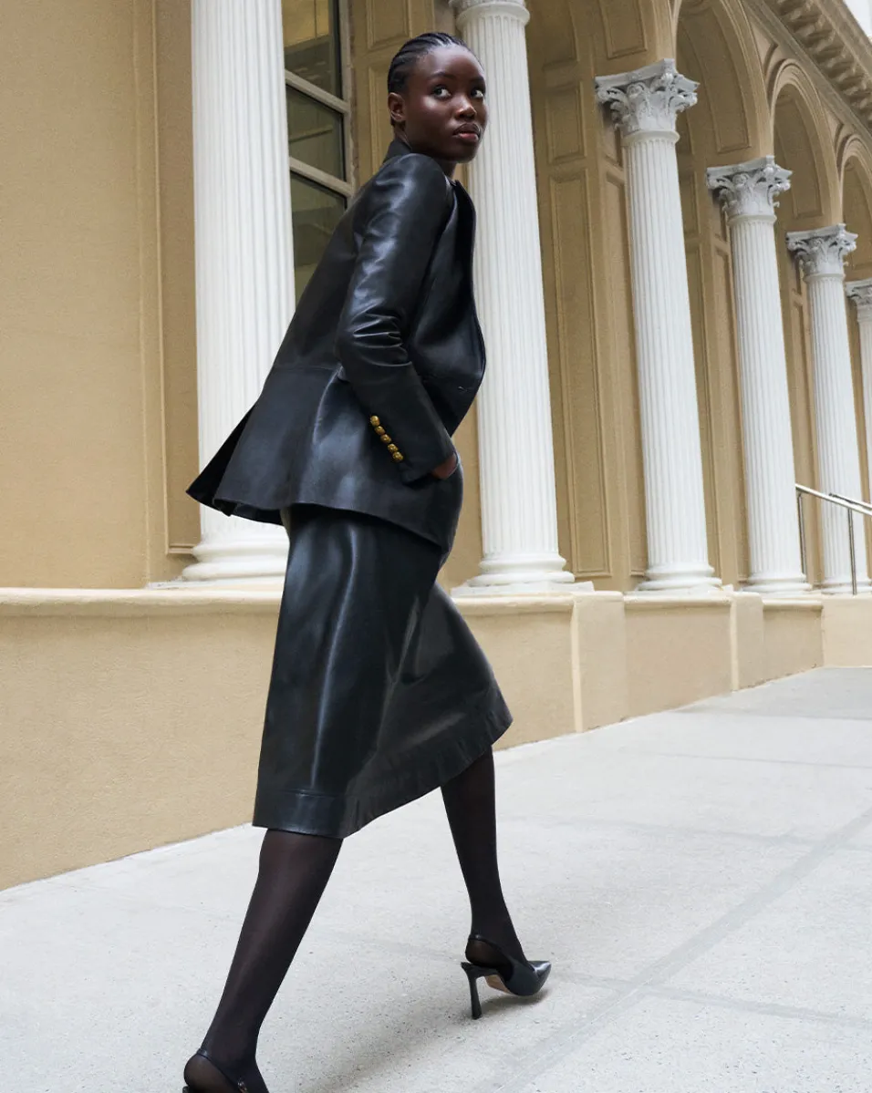 Veronica Beard Skirts & Shorts*Louise Vegan Leather Skirt in Black