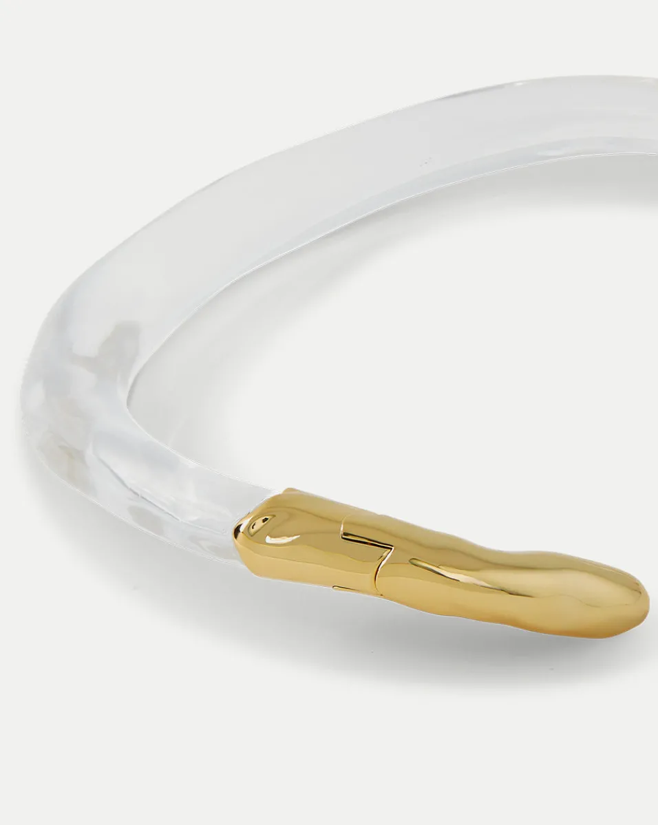 Veronica Beard Accessories|The Veronicas' Favorites*Lucite Collar Necklace in Clear/Gold