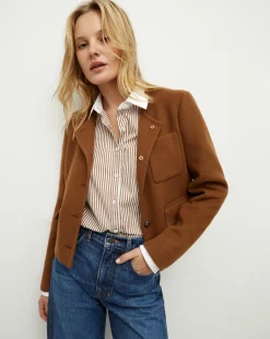 Veronica Beard Jackets & Outerwear*Lyssa Collarless Jacket in Deep Ochre DeepOchre