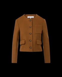 Veronica Beard Jackets & Outerwear*Lyssa Collarless Jacket in Deep Ochre DeepOchre